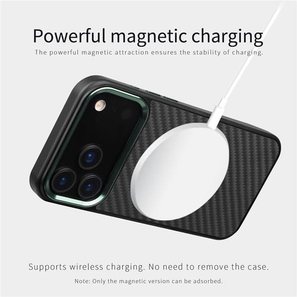 Mobilskal till iPhone 17 Pro Max MagSafe Aramid Fiber - Grön Grön