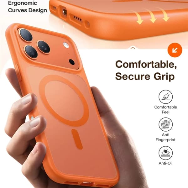 TORRAS Mobilskal till iPhone 17 Pro MagSafe Matte PC + TPU - Orange Orange