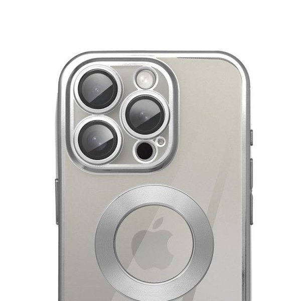 Telefontaske til iPhone 16e Glam - Sølv Silver