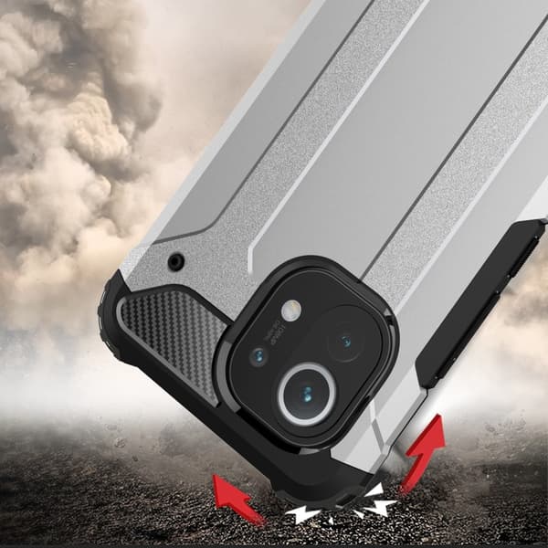 Armor Guard Hybrid Mobilskal Til Xiaomi Mi 11 - Svart Svart