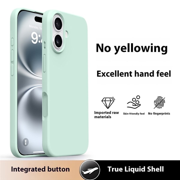 Mobilskal till iPhone 17 Silikon Microfiber Lining - Ljusgrön Grön