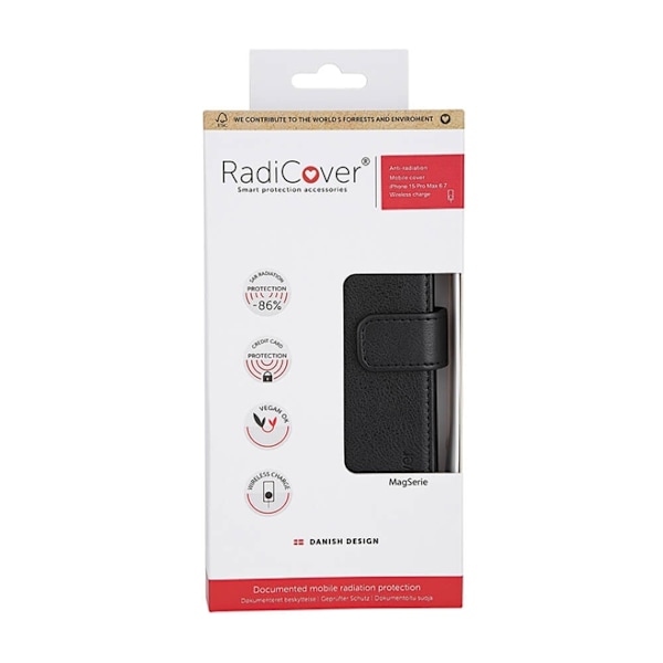 Radicover iPhone 15 Pro Plånboksfodral Magsafe RFID - Svart
