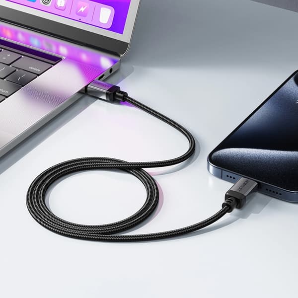 Acefast USB-C - USB-C 3A Kabel 1.2m 480Mb/s - Svart Svart