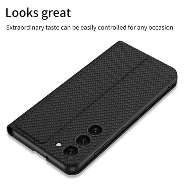GKK Galaxy S23 Plus Mobilcover Magnetisk PU-Læder - Sort Black