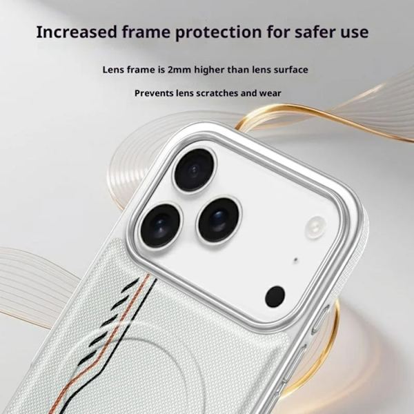 Mobilskal till iPhone 17 Pro Max Magsafe Diamond Texture - Vit Vit
