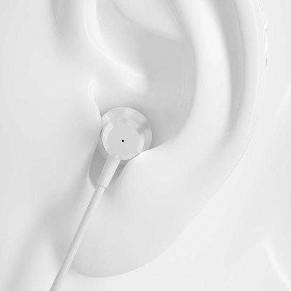 Dudao In-Ear Hörlurar 3.5 mm Mini Jack - Vit Vit
