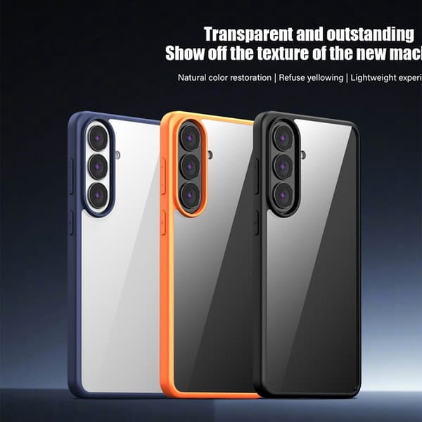 Mobilskal för Samsung Galaxy S26 Plus Stöttålig Slim Hard PC + TPU - Svart