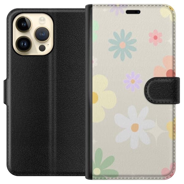 Apple iPhone 15 Pro Max Pung Taske med Fejende Blomster