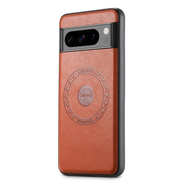 DENIOR Google Pixel 8 Pro Fodral Magnetiskt KonstLäder + PC - Brun