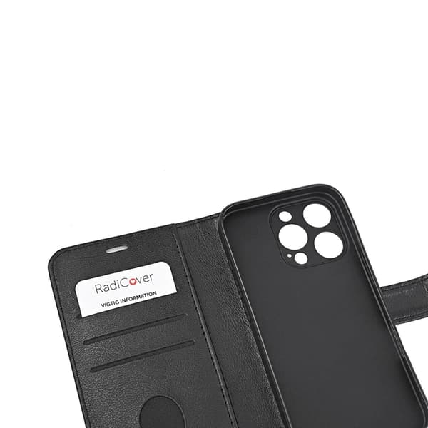 Radicover iPhone 16 Pro Pung Taske RFID Strålebeskyttelse - Sort Svart