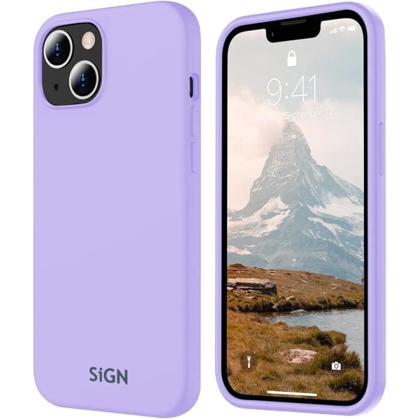 SiGN iPhone 15 Plus Mobilcover Flydende Silikone - Lavendel