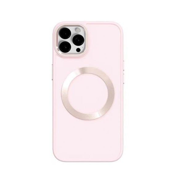 BOOM iPhone 14 Pro Max Case Magsafe nestemäinen silikoni - vaaleanpunainen