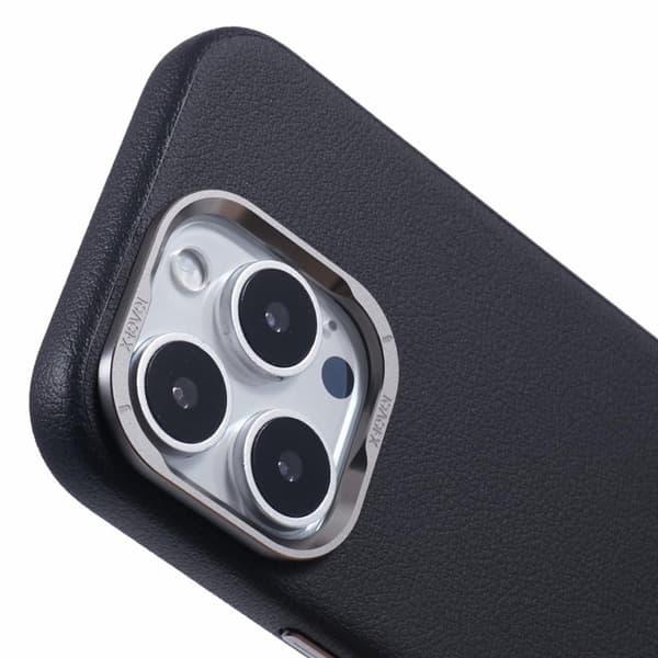 X-LEVEL Mobilskal till iPhone 16 Pro Max MagSafe PU Läder Svart