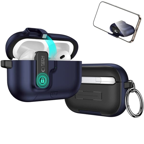 Tech-Protect Apple Airpods Pro 3 Skal Slim Hook - Marinblå Blå