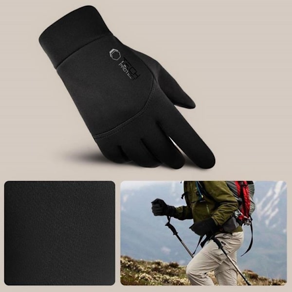 Tech-Protect WG01 Winter Touch Handsker/Handsker M - Sort Svart