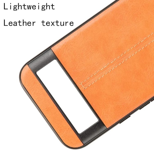 Google Pixel 8A Mobilskal Läderimitation - Orange