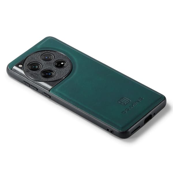 DG.MING Mobilskal till OnePlus 12 5G Läder+PC+TPU Stöttålig Grön
