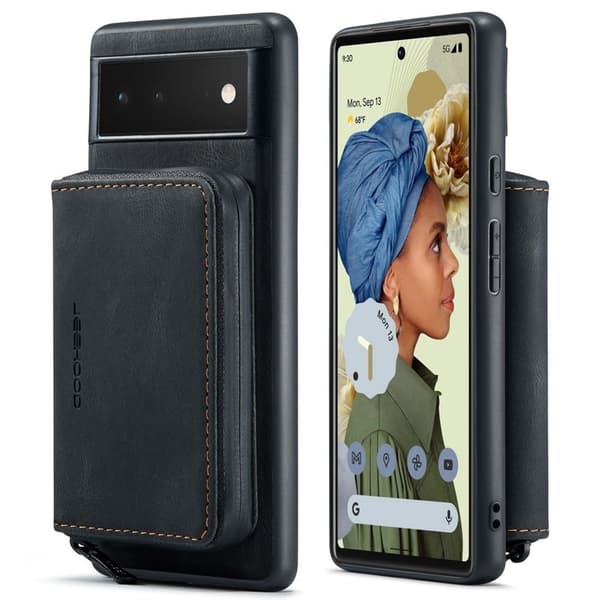 JEEHOOD Google Pixel 7 5G Konstläder Plånboksfodral med Ställning - Svart