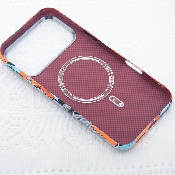 Mobilskal till iPhone 17 Pro Max MagSafe Carbon Fiber - Kunglig Drake Grå