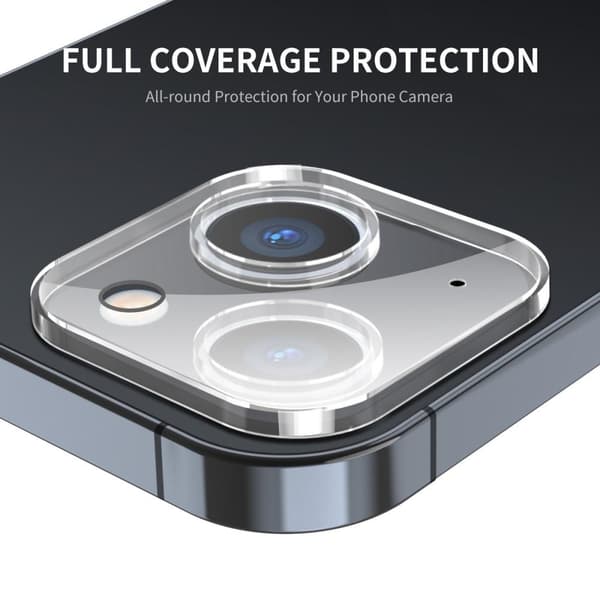 [2-PAKKAUS] iPhone 14 Plus -kameran linssisuojat karkaistusta lasista Transparent