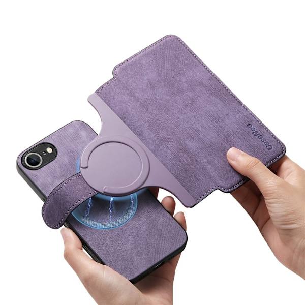 CASENEO iPhone 16e Plånboksfodral Konstläder - Lila