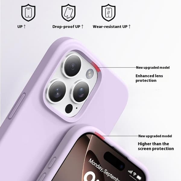 Mobilskal till iPhone 16 Pro Max MagSafe Liquid Silikon Microfiber - Ljusgrön Grön