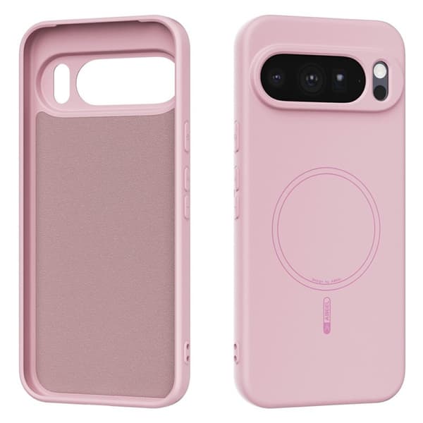ABEEL Mobilskal till Google Pixel 10 Pro XL MagSafe Liquid Silicone Rosa