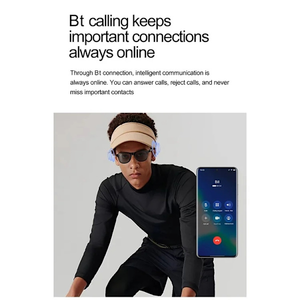 Smart Glasögon Bluetooth F01 - Svart