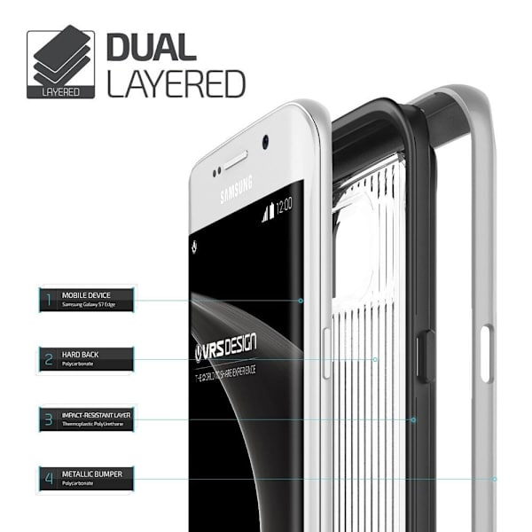 Verus Triple Mixx Skal till Samsung Galaxy S7 Edge - Silver Silver