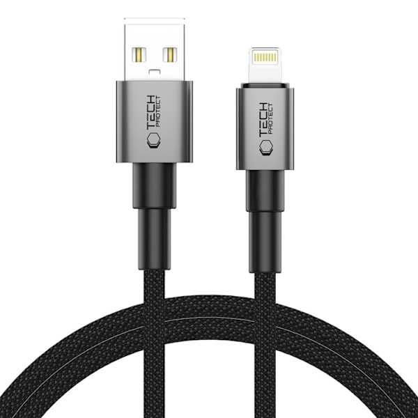 Tech-Protect USB-A til Lightning Kabel (1m) Ultraboost - Grå Grå