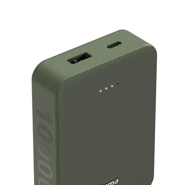 HAMA Powerbank Farve 10 10000mAh USB-C+USB-A Grøn