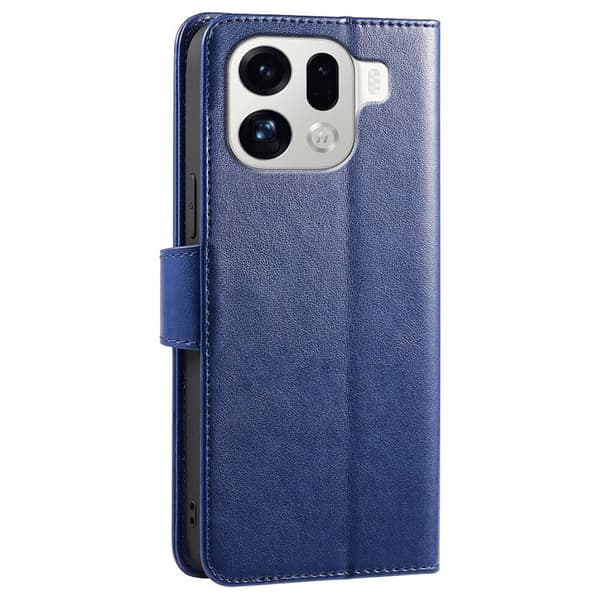 Oppo Find X9 Pro 5G Ställ Fodral Läder - Blå