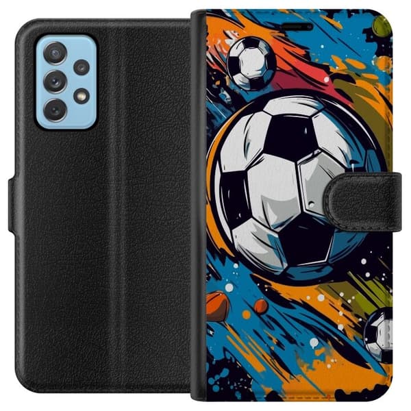 Pung Etui til Samsung Galaxy A52 5G med Fodbolde