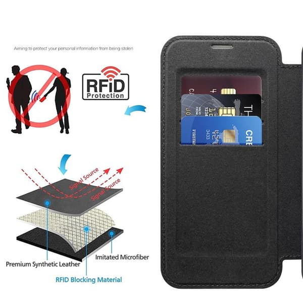 iPhone 14 Plus Magsafe Plånboksfodral RFID Flip - Brun Brun