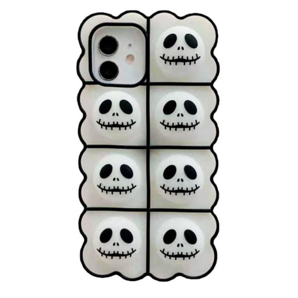 Hehkuva Skeleton Pop it fidget -kuori iPhone 11:lle