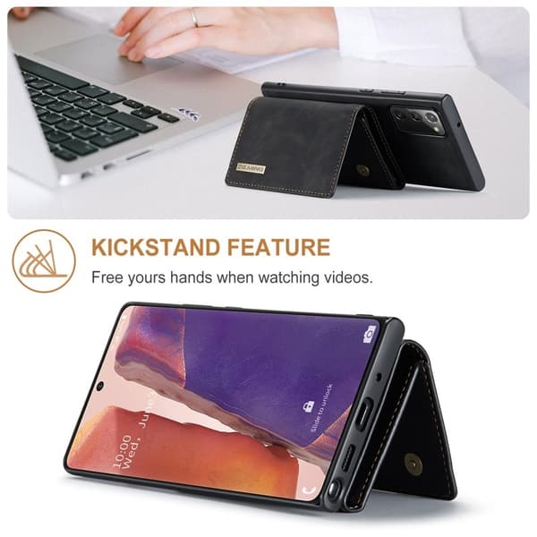DG.MING Kickstand Plånboksfodral till Samsung Galaxy Note 20 - Svart