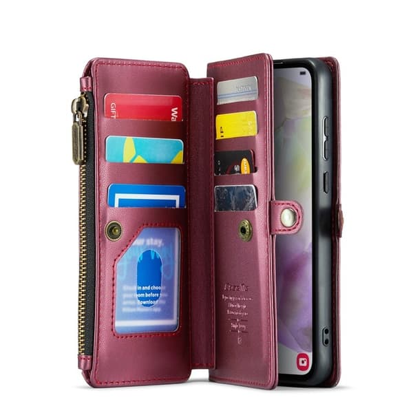CASEME Plånboksfodral Konstläder för Samsung Galaxy A36 5G - Röd