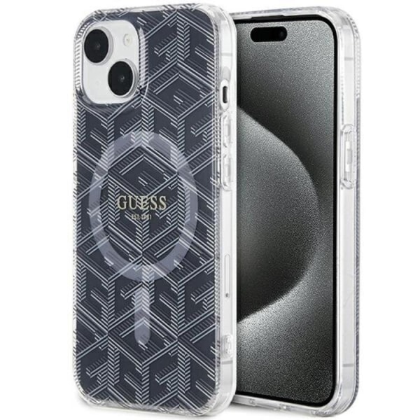 Guess iPhone 15/14 Plus Mobilskal Magsafe IML GCube - Svart Svart