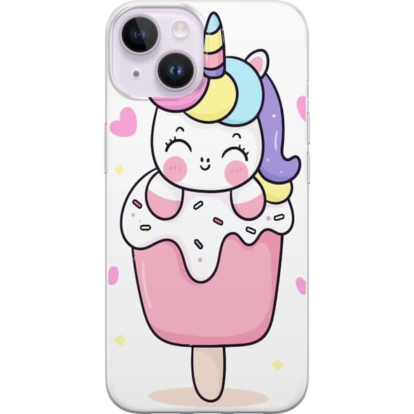 Telefontaske til Apple iPhone 14 med Happy Unicorn