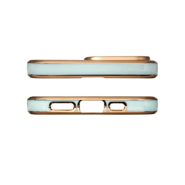 iPhone 12 Pro Max Shell Belysning Med Gel Frame - Mint