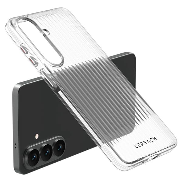 LeReach Mobilskal för Samsung Galaxy S26 Plus Flödande rutnät PC - Vit