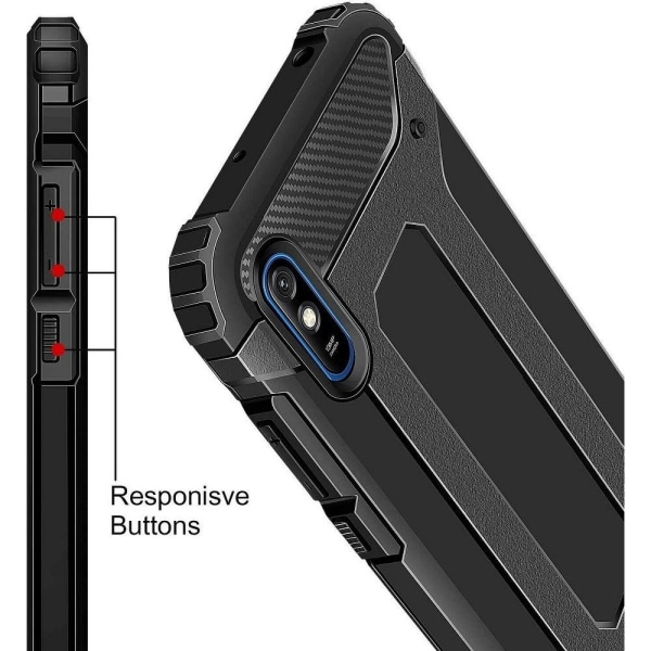 Xiaomi Redmi 9A/9AT Cover Forcell Armor Kova muovi - musta