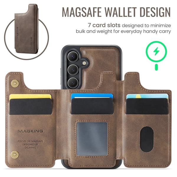 MAGKING Mobilskal för Samsung Galaxy S26 Magnetiskt PC + TPU - Kaffe