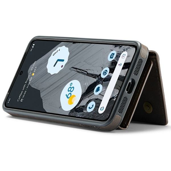 DG.MING M6 Series Konstläder Plånboksfodral för Google Pixel 8 Pro - Brun
