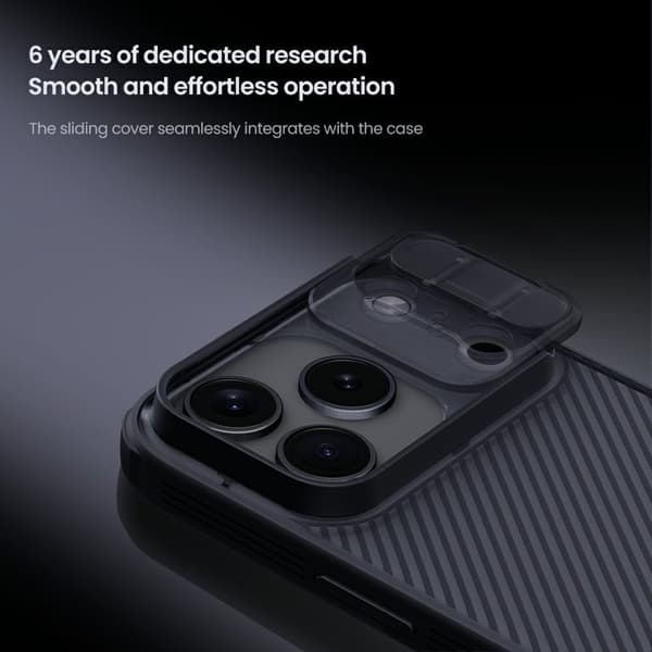 NILLKIN Camshield Pro Mobilskal till iPhone 17 Pro TPU + PC Klar Svart
