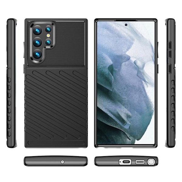 Thunder Twill Skal Galaxy S22 Ultra 5G - Svart Svart