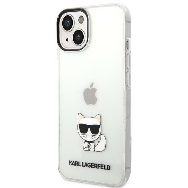 Karl Lagerfeld iPhone 14 Plus -kuori läpinäkyvä Choupette Body -