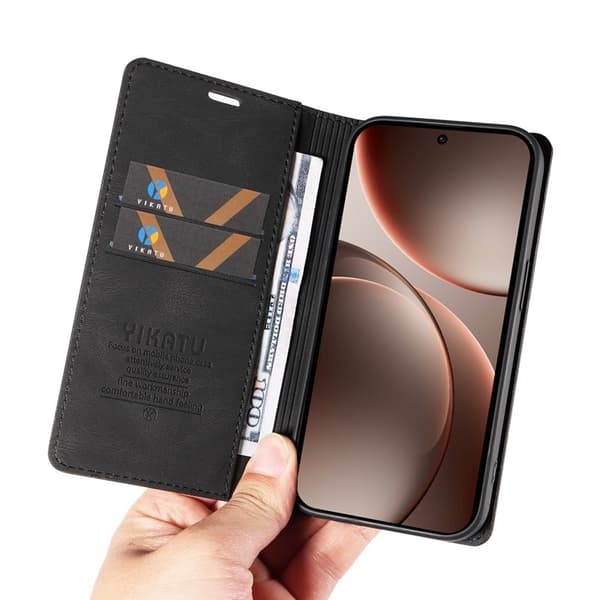 YIKATU Oppo Find X9 Pro 5G Plånboksfodral Konstläder - Svart