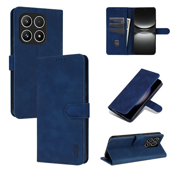 AZNS Xiaomi 17 Plånboksfodral Konstläder - Blå