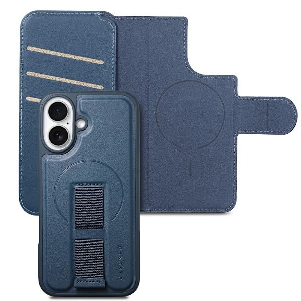 CASENEO iPhone 17 Plånboksfodral RFID Blocking Konstläder - Blå